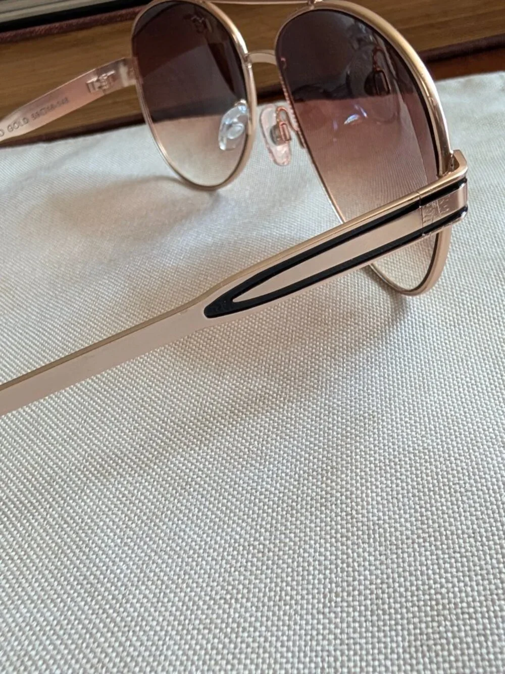 Rachel Zoe RZ Cleo Gold Frame Aviator Sunglasses